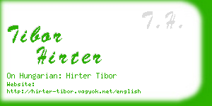 tibor hirter business card